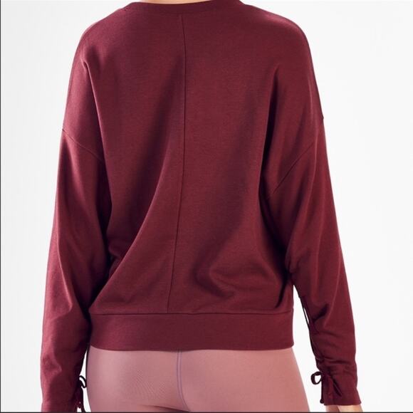 Fabletics Sadie Scrunched Sleeve Pullover Sweatshirt - Picture 2 of 9